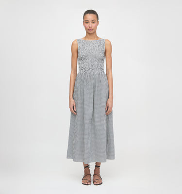 The Cosima Nap Dress - Black/Sand Gingham Black/Sand Gingham / L | Hill House Home US