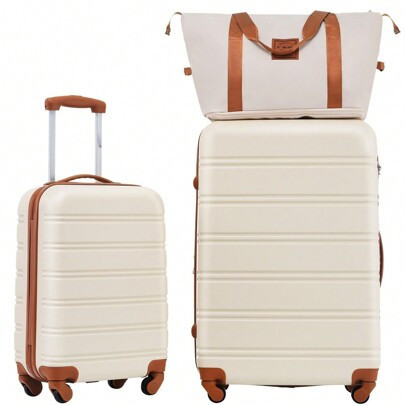 Hardshell Luggage Sets 2Pcs + Bag Spinner Suitcase With TSA Lock Lightweight 20" + 28 | SHEIN