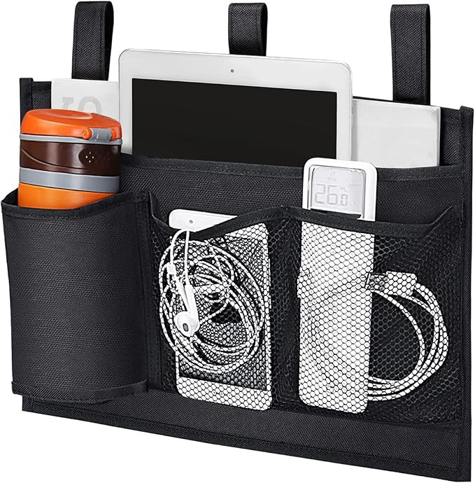 Tenyond Bedside Caddy, Storage Organizer, Hanging Organizer Bag Pocket for Bunk/Hospital Beds, Ca... | Amazon (US)