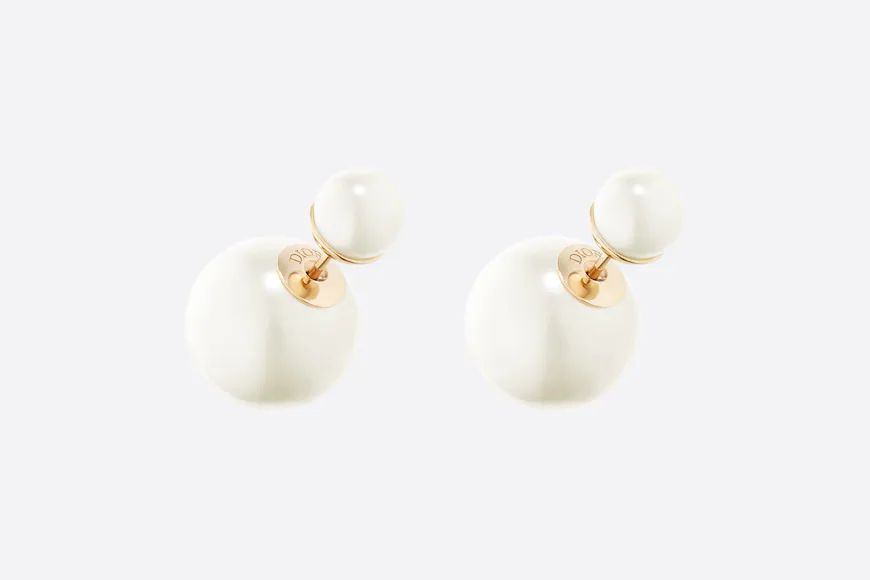 Dior Tribales Earrings Gold-Finish Metal and White Resin Pearls - Fashion Jewelry - Women's Fashi... | Dior Beauty (US)