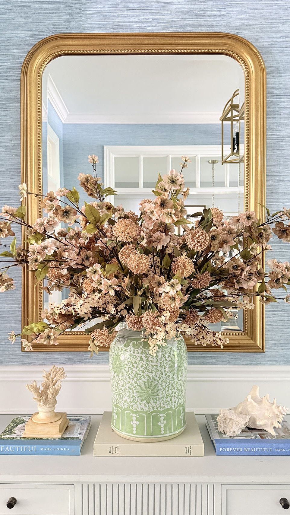 Chic, simple, elegant! Fall entryway decor with a focus on color and texture with a stunning floral arrangement that makes a statement!

#LTKfall #LTKhome #LTKstyletip