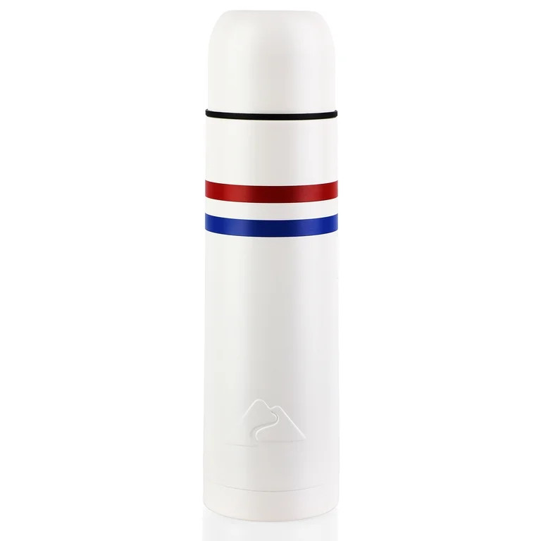 Ozark Trail 18oz Vacuum Insulated Stainless Steel Double Wall Thermal Water Bottle with Cup, Red ... | Walmart (US)