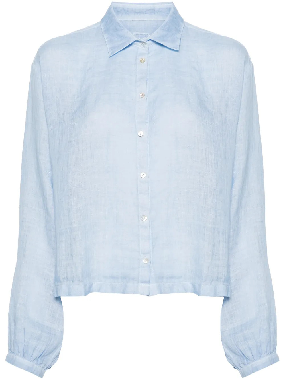 semi-sheer linen shirt | Farfetch Global