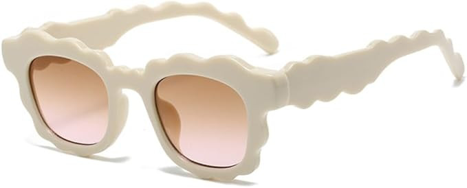 Women Glasses Frame Gradient Color Goggles Sunglasses Vintage Sunshade Mirror Uv400 | Amazon (US)