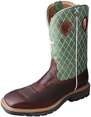 Twisted X Mens Lite Cowboy Pebble Work Boot | Amazon (US)