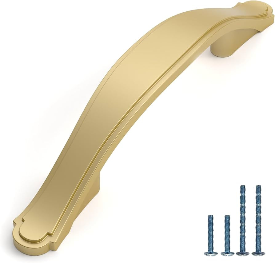 AOOTOCH 10 Pack Brushed Gold Cabinet Pulls 3 Inch Kitchen Cabinet Handles Kitchen Handles for Cabinets Gold Drawer Pulls Dresser Pulls Cupboard Handles | Amazon (US)