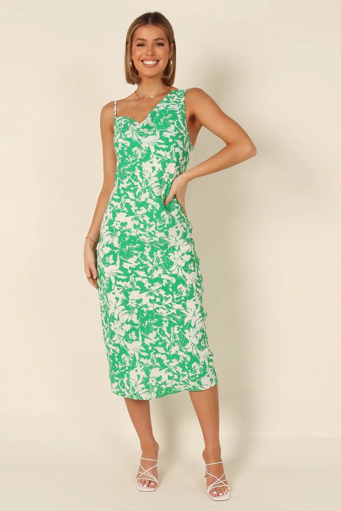 Elias Midi Dress - Green Floral | Petal & Pup (US)