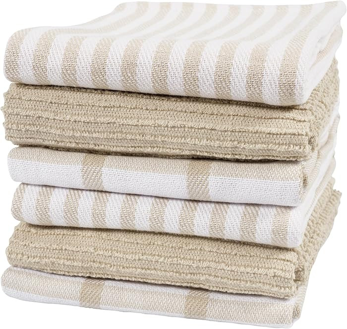 KAF Home Premium Kitchen Towels (18" x 28"), Large 100% Cotton, Flat & Terry Absorbent Dish Towel... | Amazon (US)