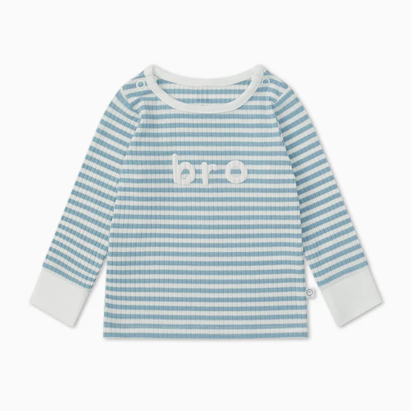 Sea Stripe Bro Ribbed Pyjamas | Baby Mori
