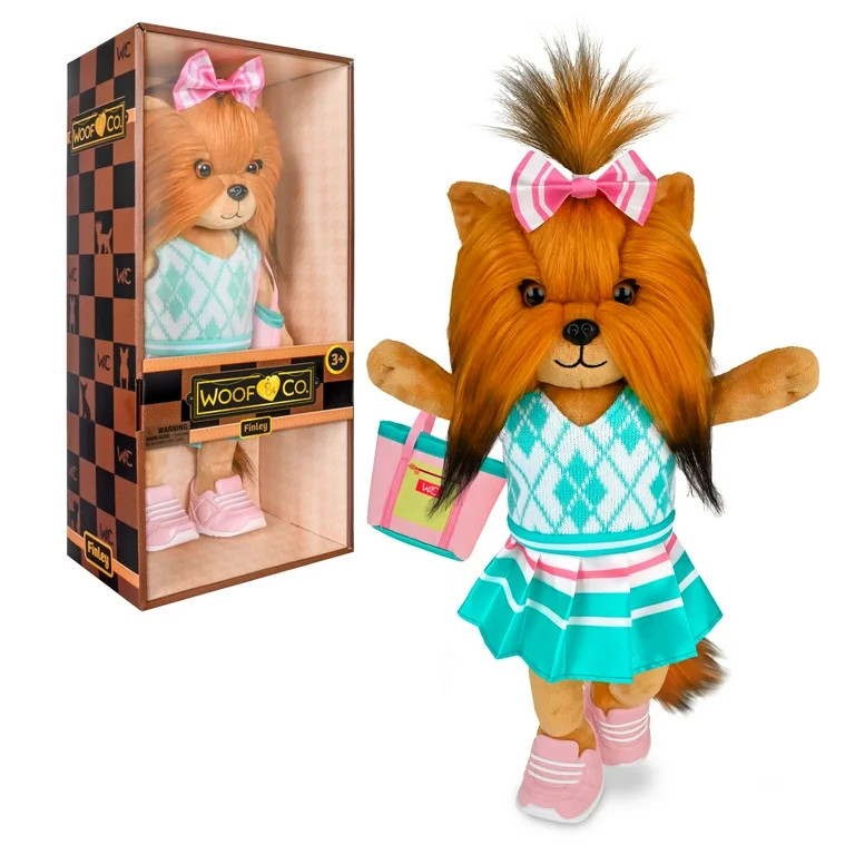 Woof & Co 15-inch Fashion Doll – Finley The Poseable Plush Yorkshire Terrier with Removable Out... | Walmart (US)