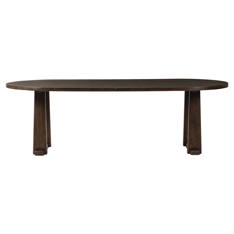 Ayla Aged Pine Dining Table - 98"W | Kathy Kuo Home