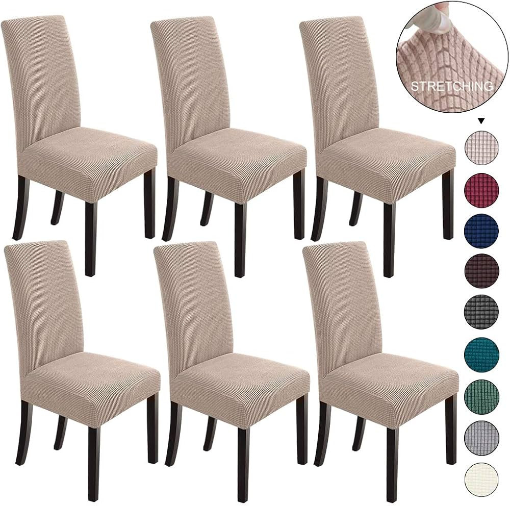 NORTHERN BROTHERS Dining Room Chair Covers Set of 6, Removable Washable Chair Covers for Dining C... | Amazon (US)