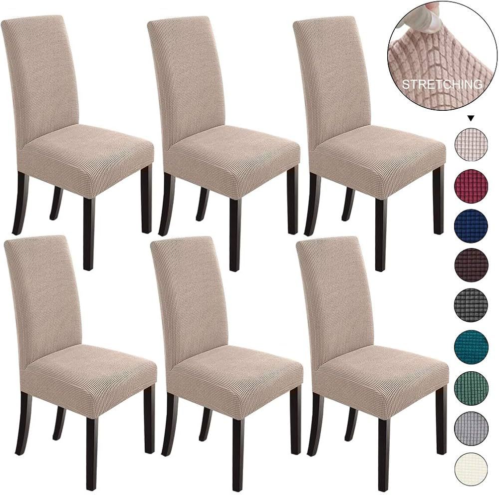 NORTHERN BROTHERS Dining Room Chair Covers Set of 6, Removable Washable Chair Covers for Dining C... | Amazon (US)