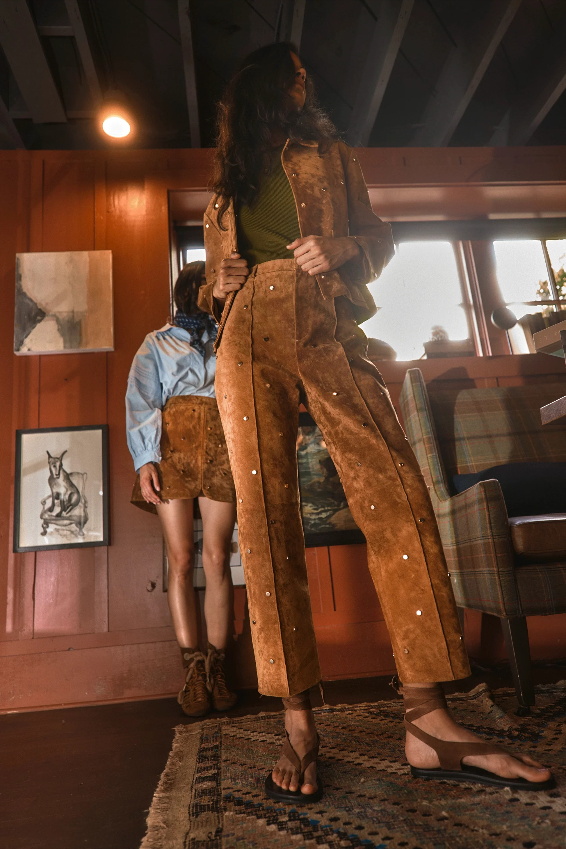 Hills Pant | Studded Suede Pants | Hunter Bell | Hunter Bell