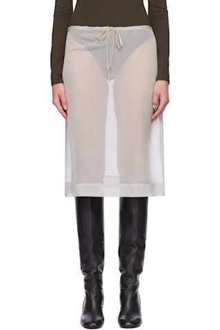 Gray Mileva Midi Skirt | SSENSE