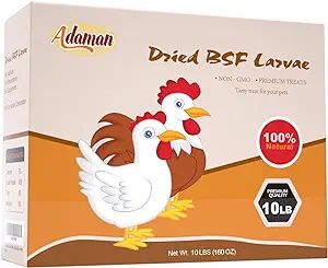adaman Dried Black Soldier Fly Larvae 10 LBS-100% Natural Non-GMO BSF Larvae-More Calcium Than Dr... | Amazon (US)