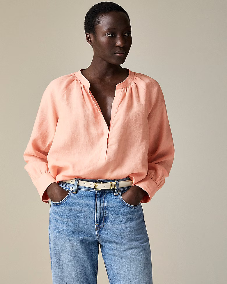 Cabana top in linen | J. Crew US