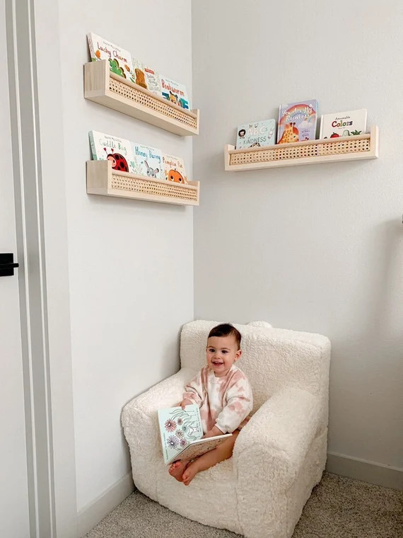 Rattan Shelf Nursery Bookshelf Nursery Shelves Nursery | Etsy | Etsy (US)