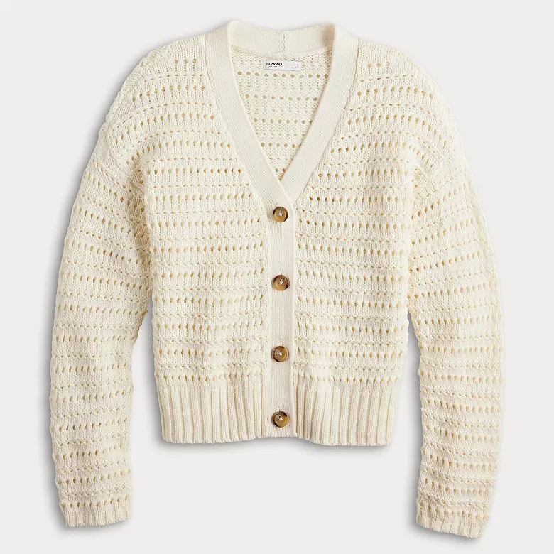 Women's Sonoma Goods For Life® Open Knit Cardigan | Kohl's