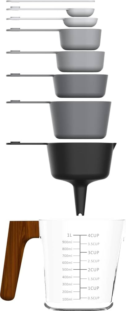Phantom Chef Nested Measuring Cups & Measuring Spoons Set (9 Pieces Set) | Dishwasher Safe | 1 Fu... | Amazon (US)