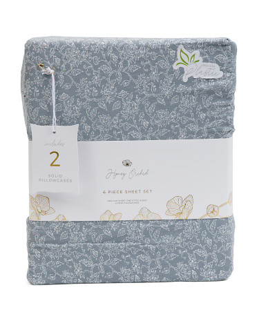 Denim Floral Print Sheet Set | TJ Maxx