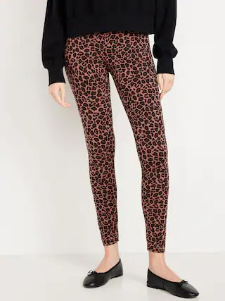 High-Waisted Jersey Fashion Layering Leggings | Old Navy (US)