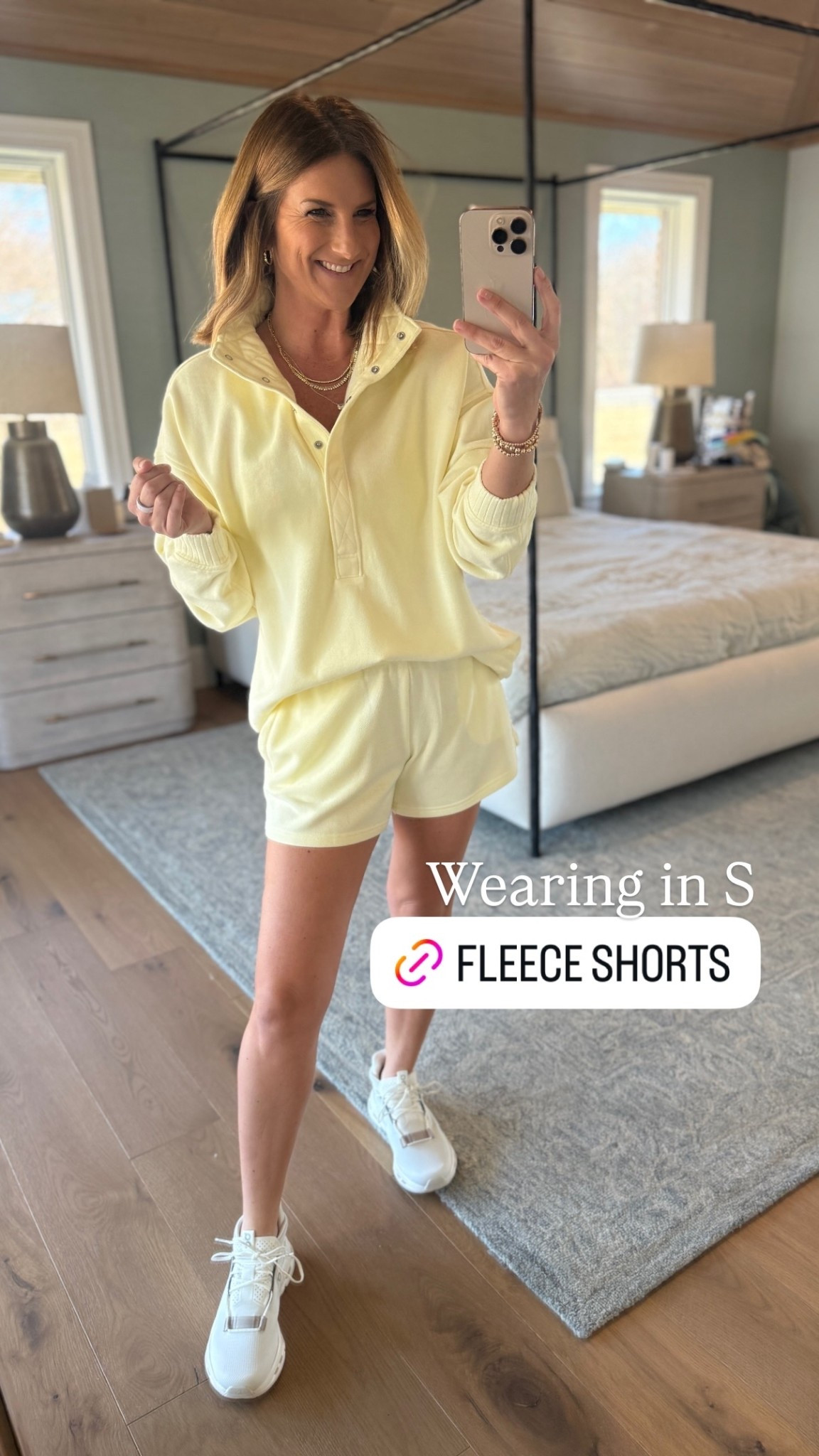 Wearing in S in the shorts! Perfect set to lounge in! @Aerie 

#LTKootd #LTKTravel #LTKmomlife