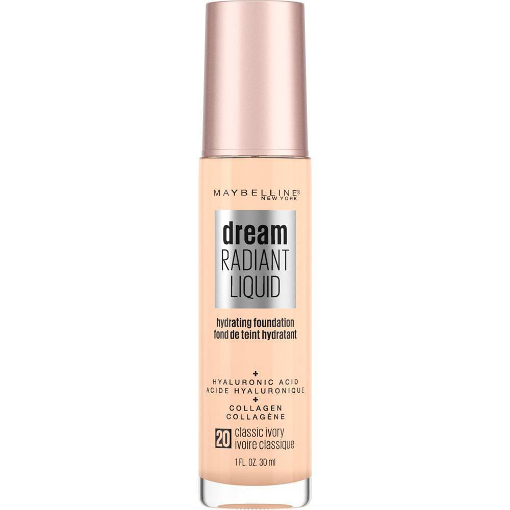 Maybelline Dream Radiant Liquid Foundation with Hyaluronic Acid + Collagen - Classic Ivory - 1 fl oz | Target