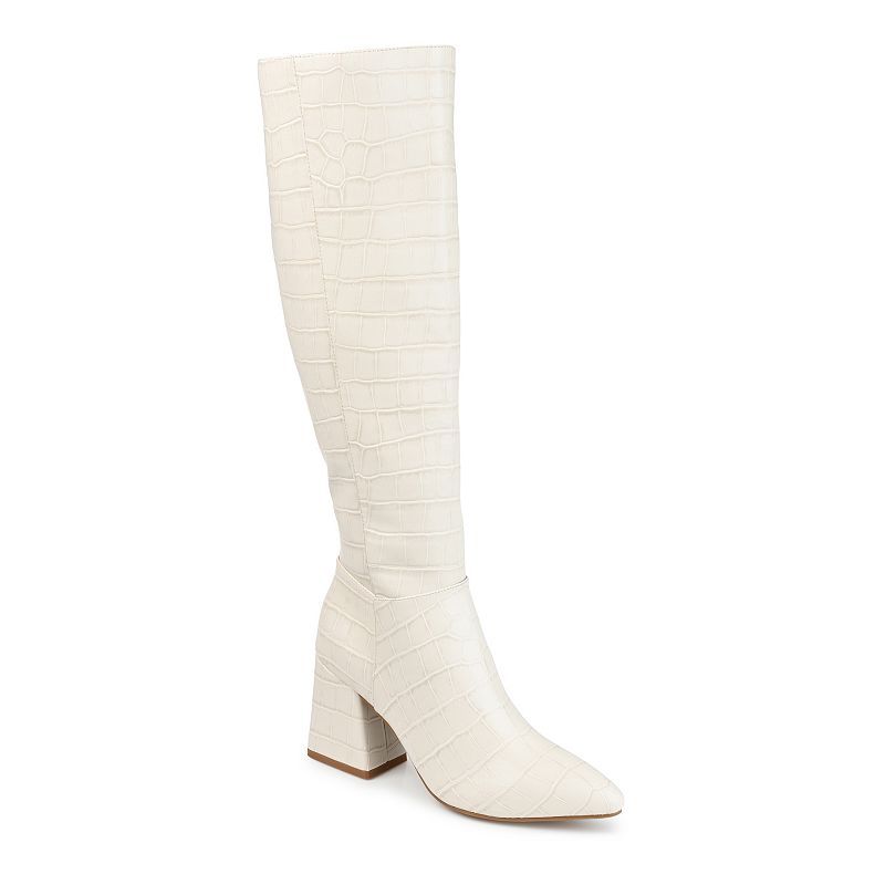 Journee Collection Landree Tru Comfort Foam Women's Heeled Knee High Boots, Size: 9 Wc, Lt Beige | Kohl's