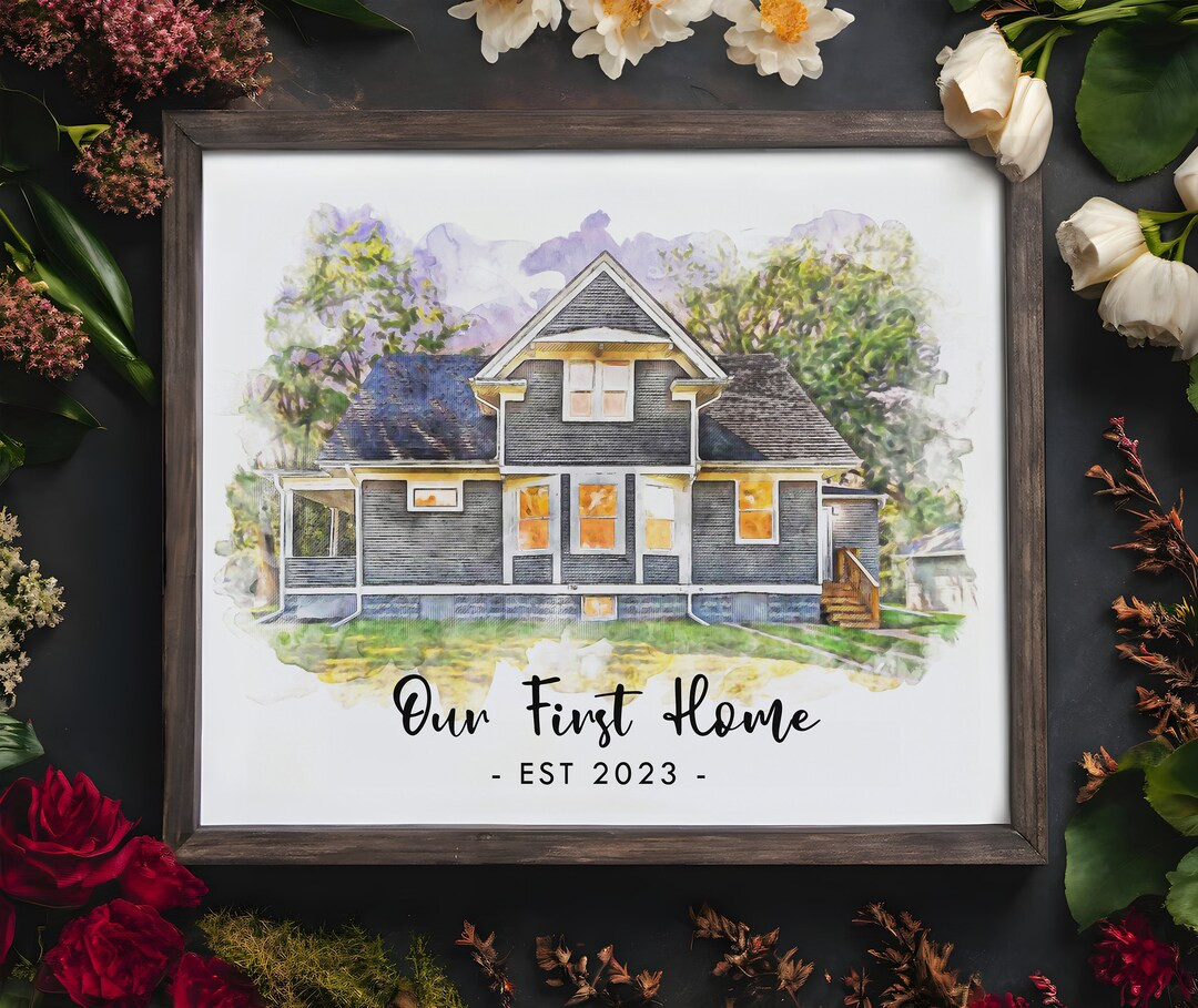 Custom Home Painting House Portrait Watercolor House - Etsy | Etsy (US)