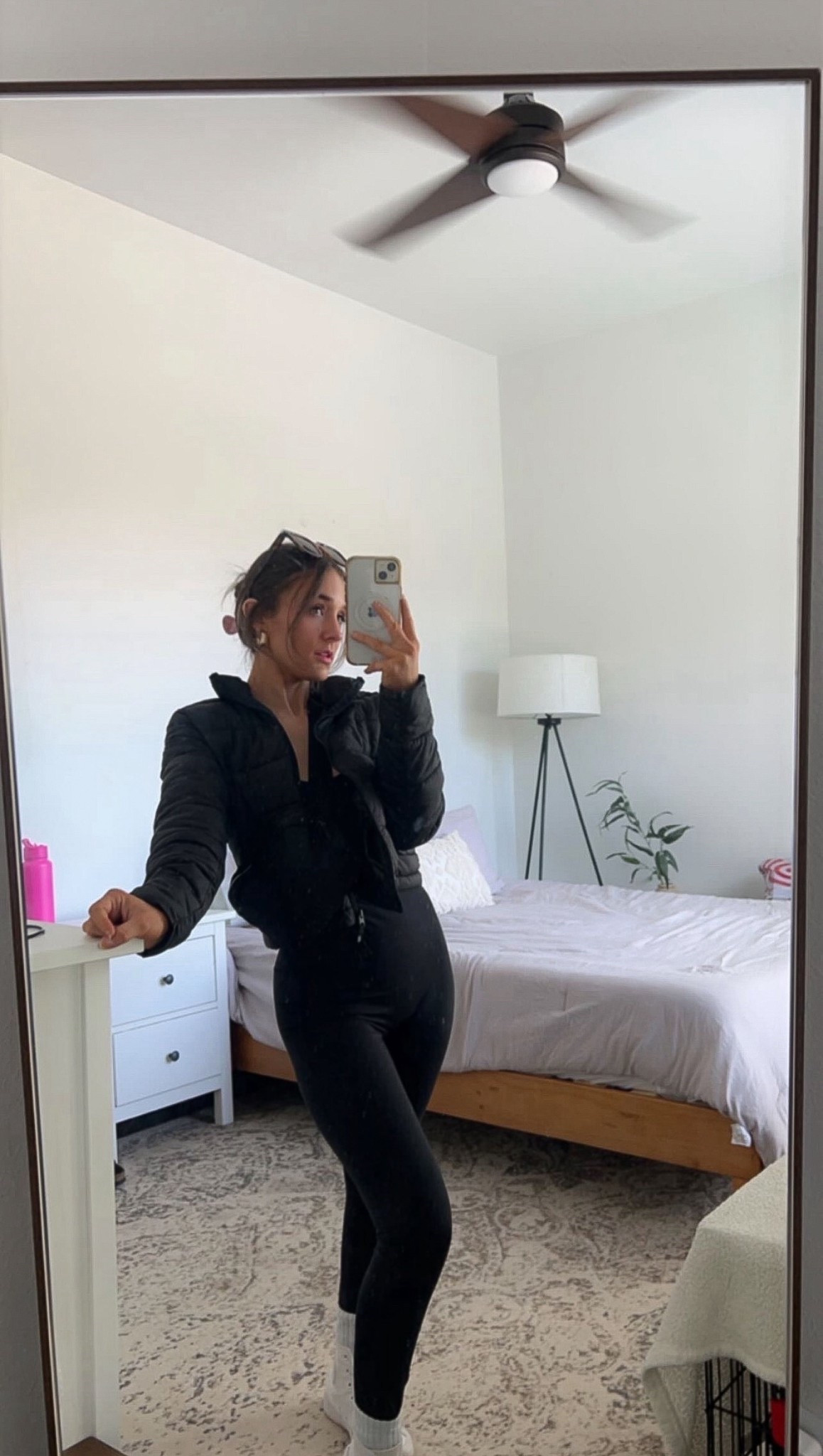 Back to basics today. ☁️ 
If you’re looking for a good cropped fit, this jacket is it. Everything is true to size!

#minimaliststyle #monochromelook #athleisure

#LTKPetite #LTKootd #LTKActive
