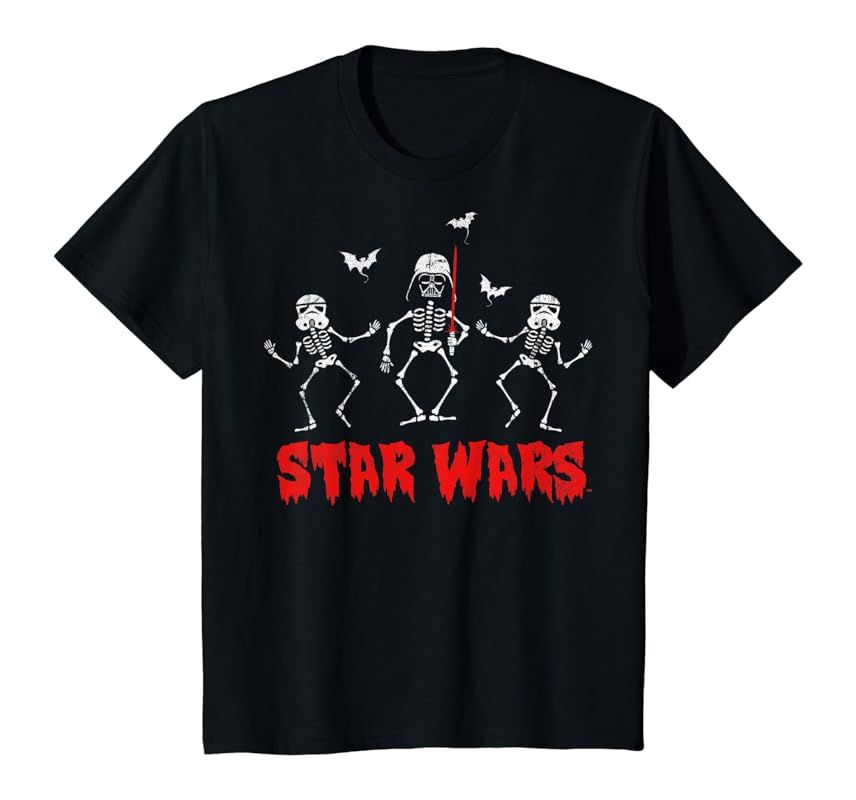 Star Wars Halloween Darth Vader & Stormtroopers Skeletons T-Shirt | Amazon (US)