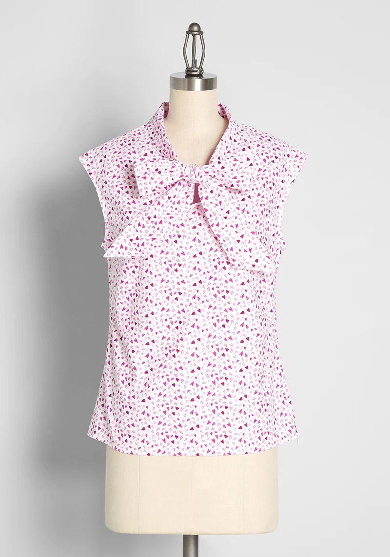 So Full of Heart Tie-Neck Top | ModCloth