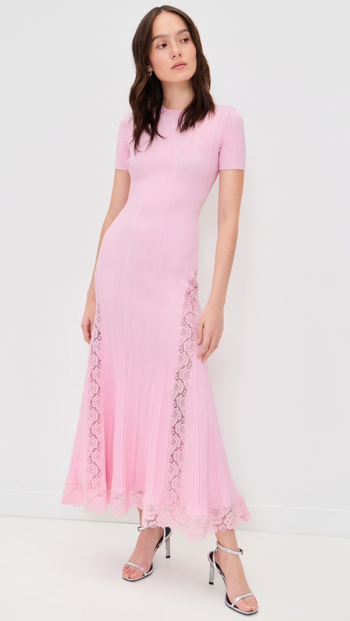 Knit Lace Insert Midi Dress | Shopbop