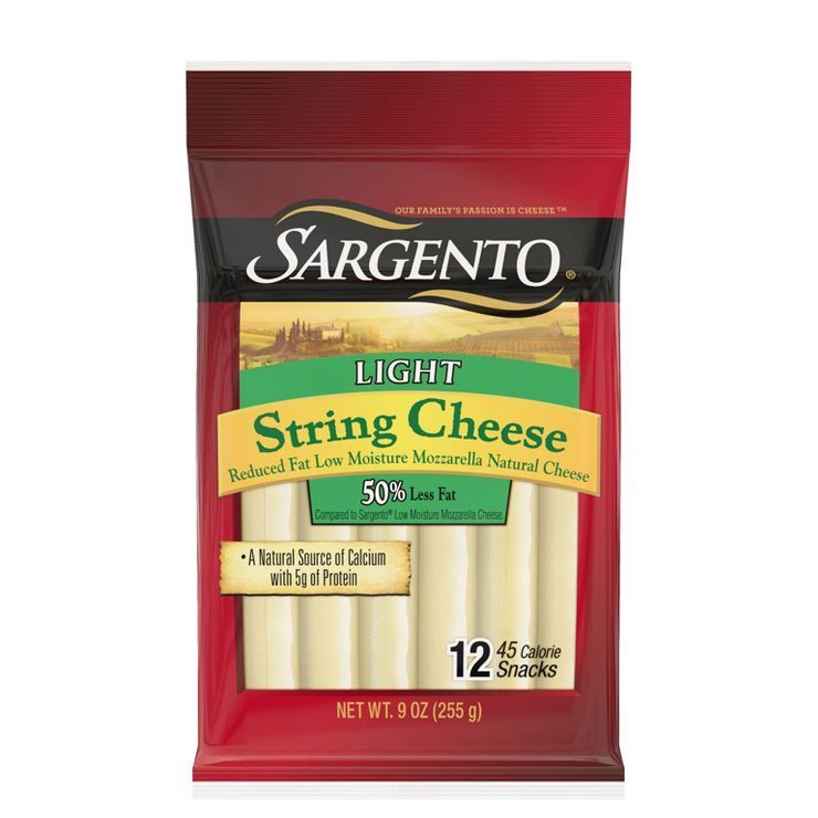 Sargento Reduced Fat Light Natural Mozzarella String Cheese - 12ct | Target