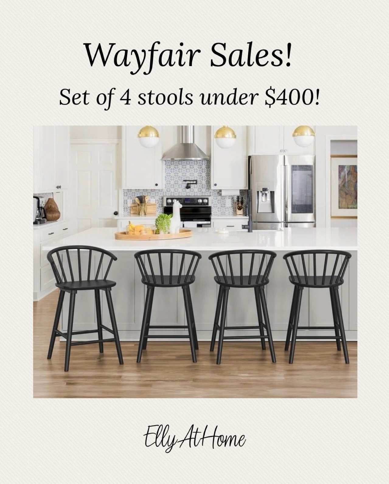 Wayfair Black Friday sales! Set of 4 kitchen stools under $400! Classic kitchen style. Shop soon! 

#LTKHome #LTKStyleTip #LTKSaleAlert