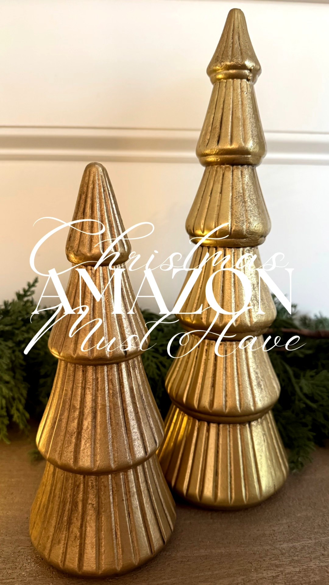 I am obsessed with these gold wooden Christmas trees from Amazon ✨🎄 They’re the perfect way to add a touch of warmth and elegance to your holiday decor. I styled them on my console table with garland and my mini ceramic Christmas village set, but they’d look stunning on any shelf, table, or countertop.



#amazonfinds #amazonhome #amazonholiday #holidayhomedecor #christmasdecor #holidaystyling #christmasaesthetic #amazonmusthaves #holidayhome #holidaydecorinspo #amazonfavorites #cozychristmas #styledwithamazon #christmasvibes #christmashomedecor

#LTKHome #LTKSeasonal #LTKFindsUnder50