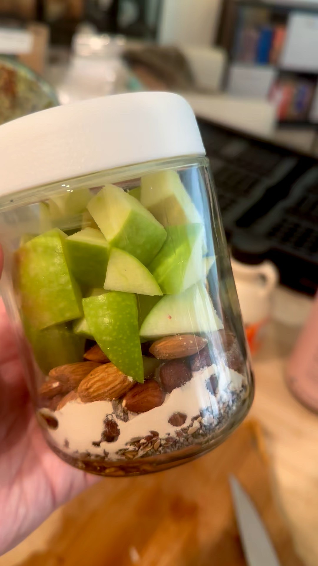 These little jars for my morning smoothies are incredible! I started doing smoothie prep and freezing my morning smoothies in these (recipes below!) 🍏

We store them in the freezer and then pull them out and add homemade almond milk, blitzing everything into a delicious healthy smoothie.

Some of my favorite summer and fall recipes: 

Strawberry and Banana Smoothie
- 4-5 large strawberries
- 1 whole banana
- 2 heaping spoonfuls of plain Greek yogurt or kefir (sometimes it’s better to add when blending vs freezing)
- 2 spoonfuls of seed mix (chia, flax, raw sunflower, hemp seed)
- 1 scoop of acacia powder and collagen powder
- drizzle of wildflower honey
- 2-3 large spoonfuls of cinnamon granola 
- Freeze, then when you’re ready,  blend with 8 oz almond milk

Apple Cinnamon Smoothie
- 1/2 of an apple (I love Granny Smith, but honeycrisp is delicious too!)
- 2-3 heaping spoonfuls of plain Greek yogurt or kefir
- handful of hazelnuts (or pistachio) 
- 2 spoonfuls of seed mix (chia, flax, raw sunflower)
- 1 scoop of hemp and/or collagen powders
- small drizzle of maple syrup or wildflower honey
- 2 heaping spoonfuls of granola 
- dash of cinnamon and nutmeg
- vanilla extract
- Freeze, then when you’re ready,  blend with 8 oz almond milk

Berry Smoothie
- 4-6 strawberries, quartered
- 2-3 handfuls of blueberries
- handful of raspberries
- handful of blackberries
- 2 heaping spoonfuls of plain Greek yogurt or kefir
- 2 spoonfuls of seed mix (chia, flax, sunflower)
- 1 scoop of acacia powder and collagen powder
- drizzle of elderberry honey
- Freeze, then when you’re ready,  blend with 8 oz almond milk

#LTKHome #LTKActive

#LTKU #LTKSeasonal #LTKHome