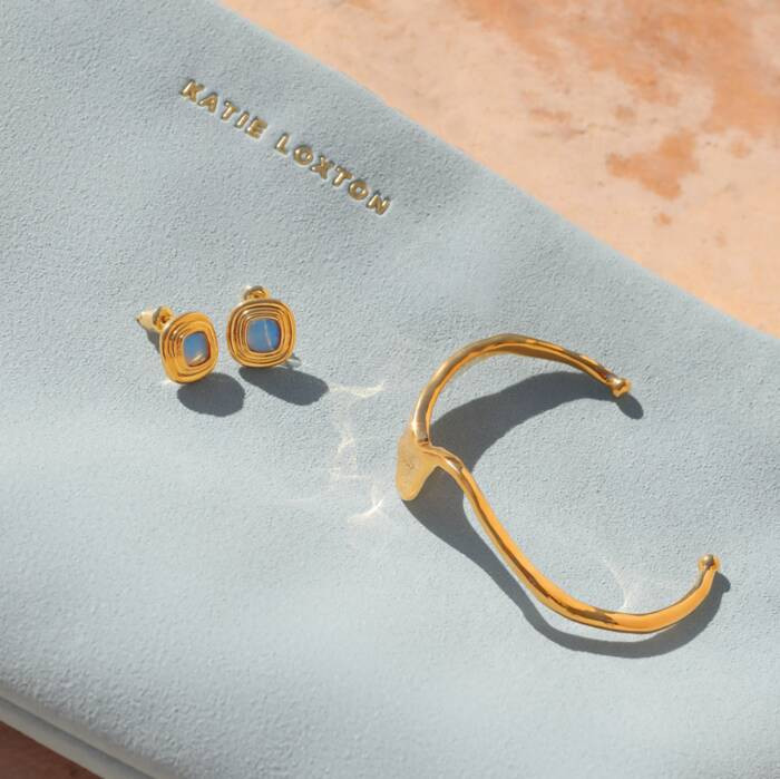 Marina Waterproof Gold Wave Bangle | Katie Loxton Ltd. (UK)