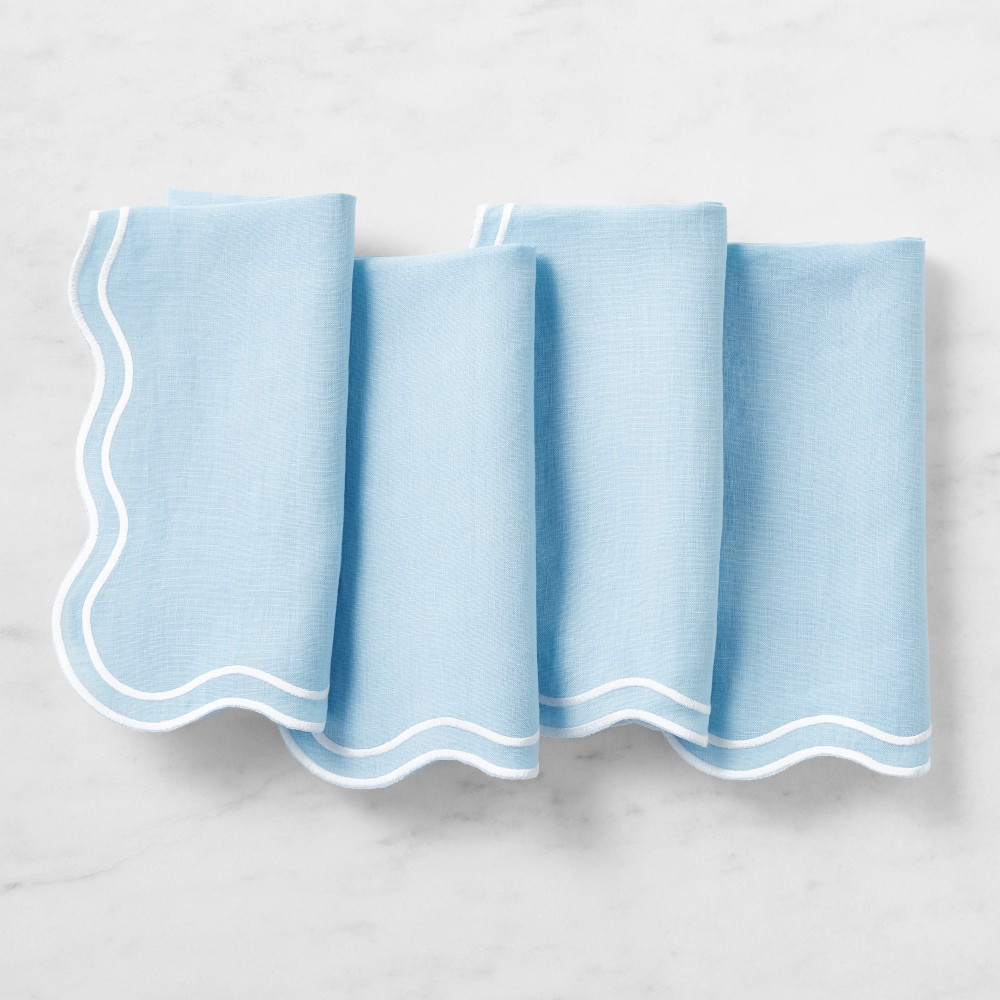AERIN x Williams Sonoma Scalloped Napkins, Set of 4 | Williams-Sonoma