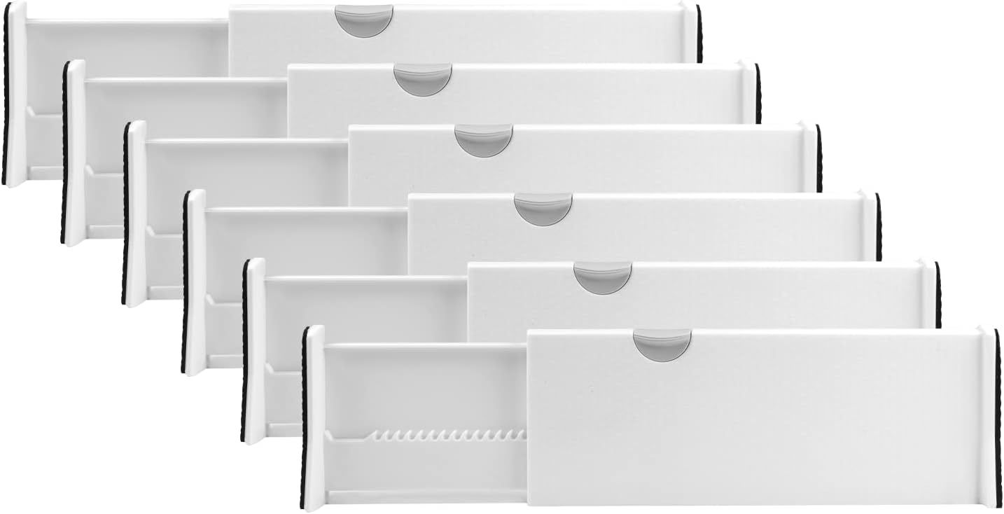 Amazon.com: Rapturous 6 Pack Drawer Dividers – 4 Inch High Expandable Dresser Drawer Organizers... | Amazon (US)