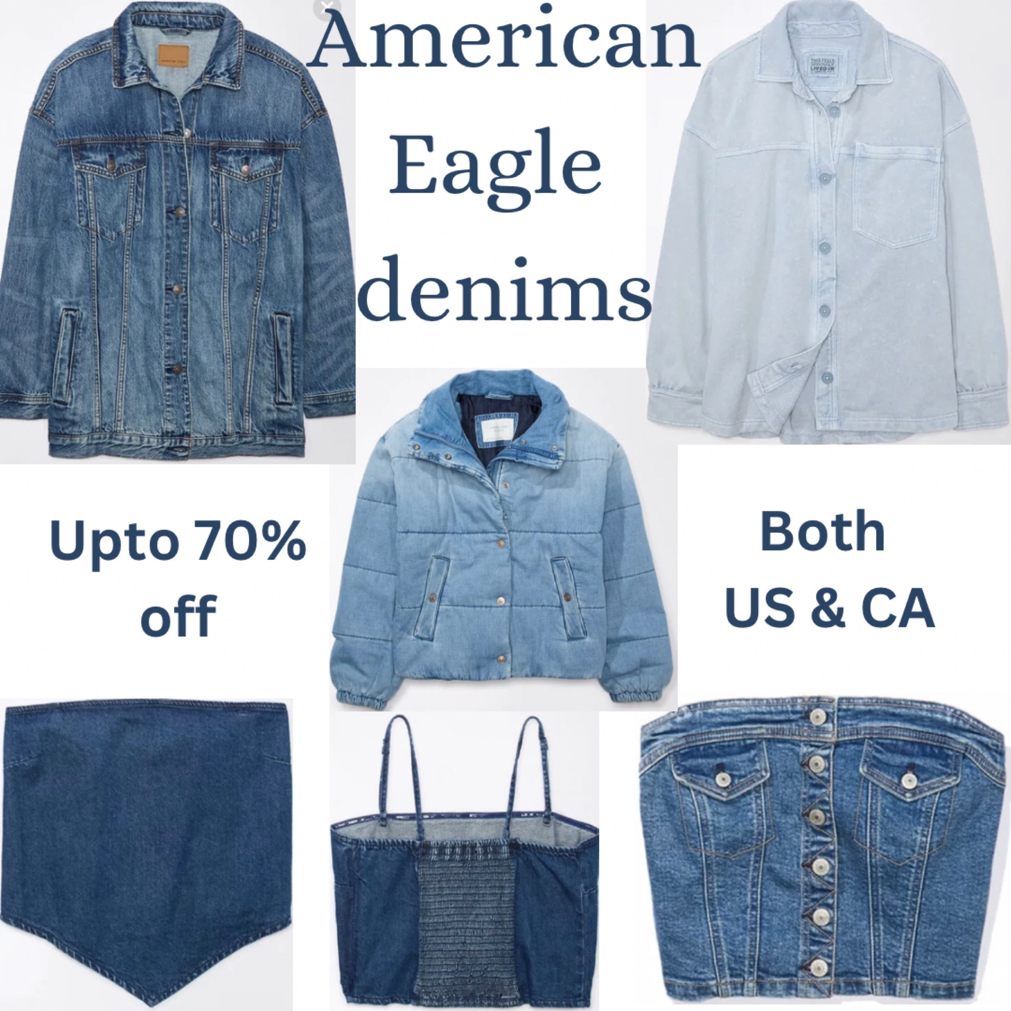 American Eagle is having their big sale going on. These pieces are exclusively available online only. Most of them are upto 70%. 
Checkout the post for direct links to the denims  

#LTKstyletip #LTKSpringSale #LTKsalealert