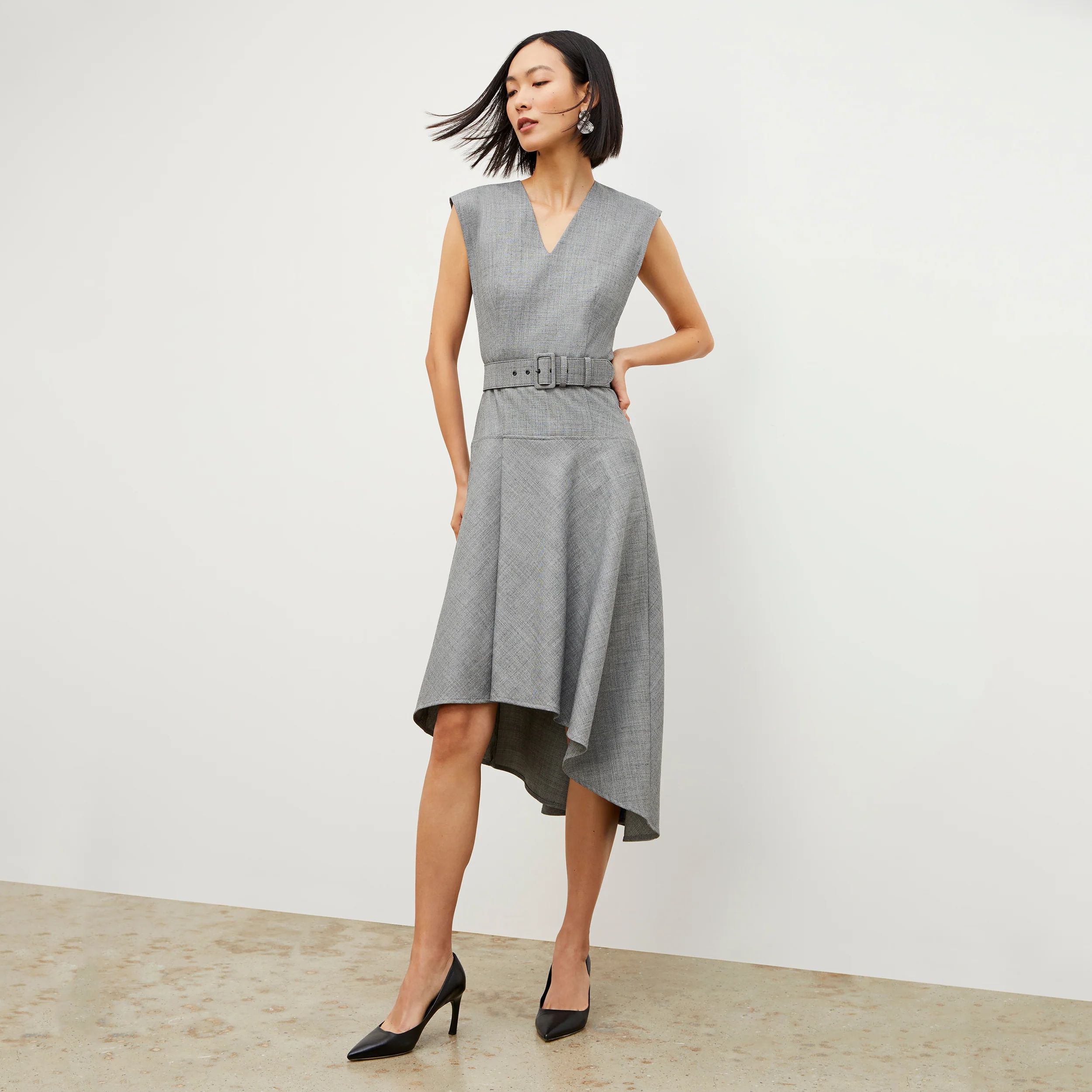 Kelsey Dress - Sharkskin :: Black / White | MM LaFleur