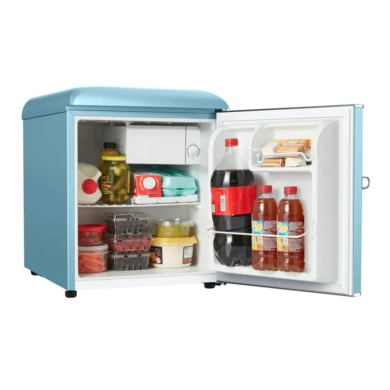 Galanz 1.7 Cu ft Retro Mini Fridge, Blue, Estar, New | Walmart (US)