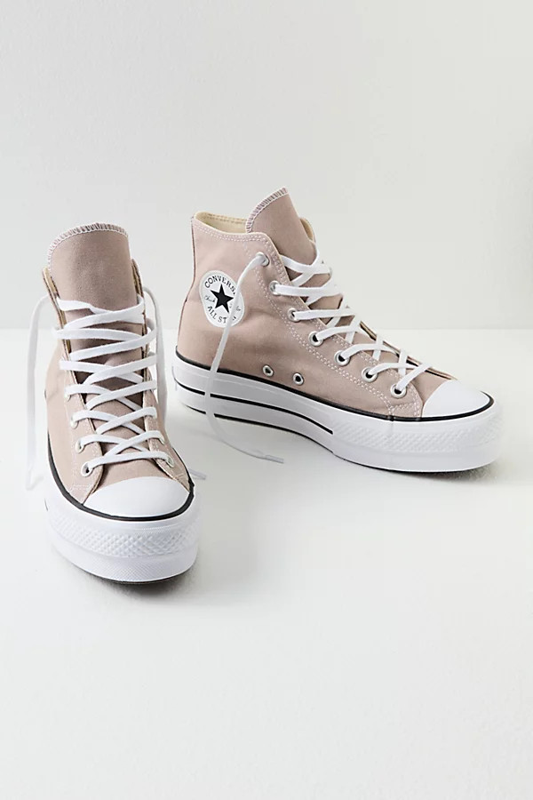 Chuck Taylor All Star Lift Hi-Top Sneaker by Converse at Free People, Wonder Stone, US 6.5 | Free People (Global - UK&FR Excluded)