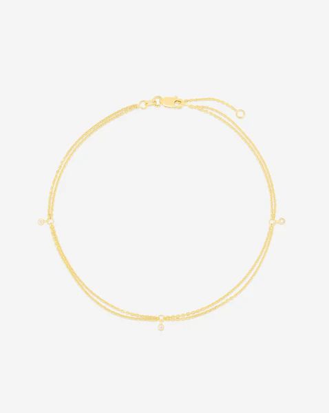 Diamond Drip Anklet | Ring Concierge