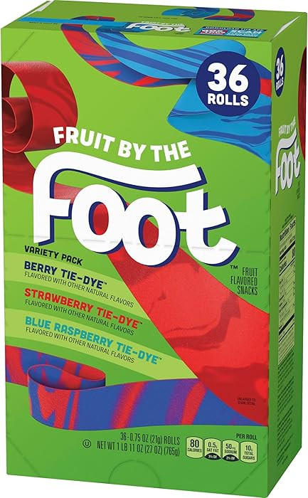 Betty Crocker Fruit By The Foot Strawberry/Berry Tie-Dye/Color By The Foot, 36 ct, 27 oz | Amazon (US)