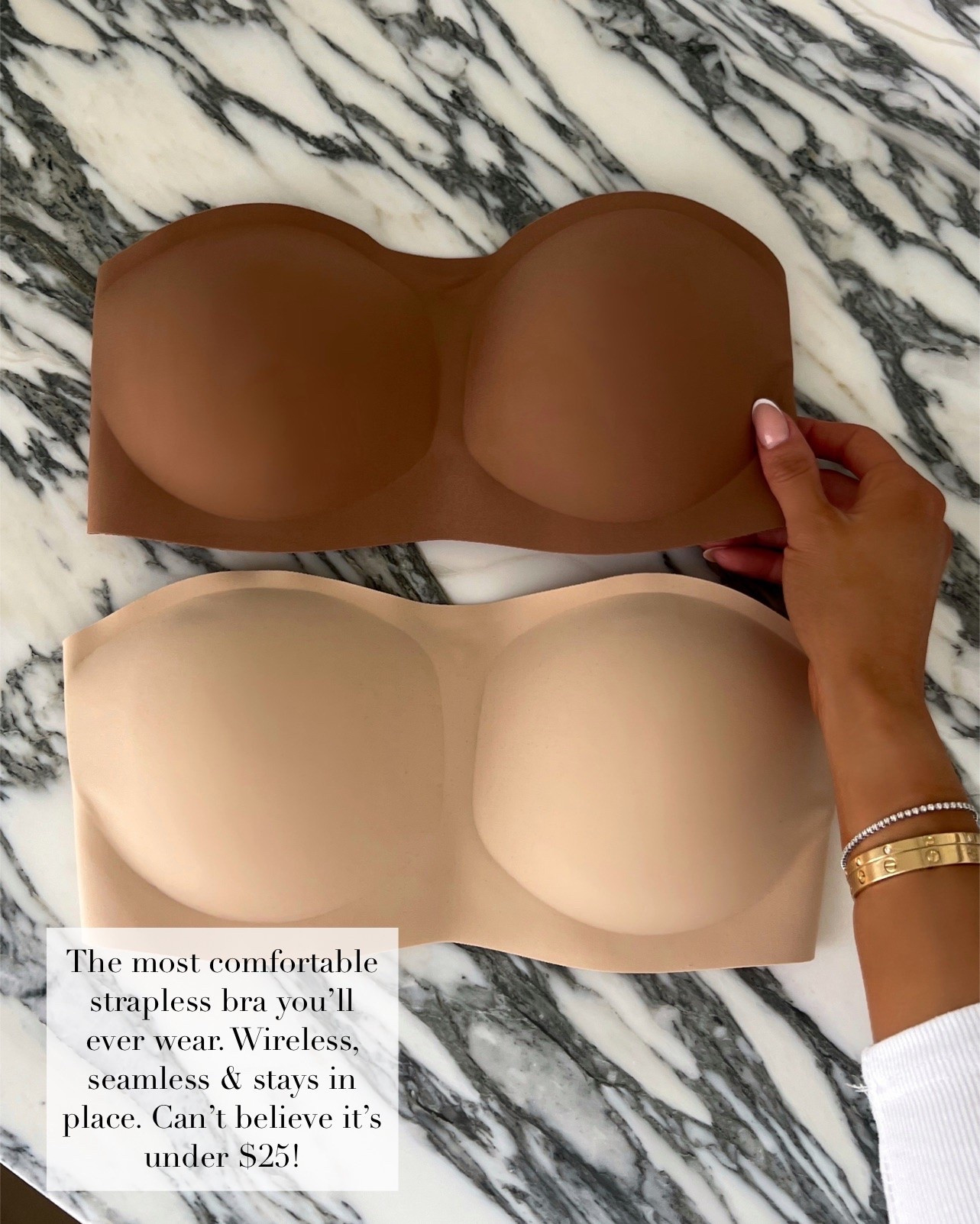 My favorite under garments 
This strapless bra is perfect underneath tube tops, halter tops and summer dresses where you don’t want visible straps. It’s wireless, seamless and stays in place!

#LTKSaleAlert #LTKmomlife #LTKOver40
