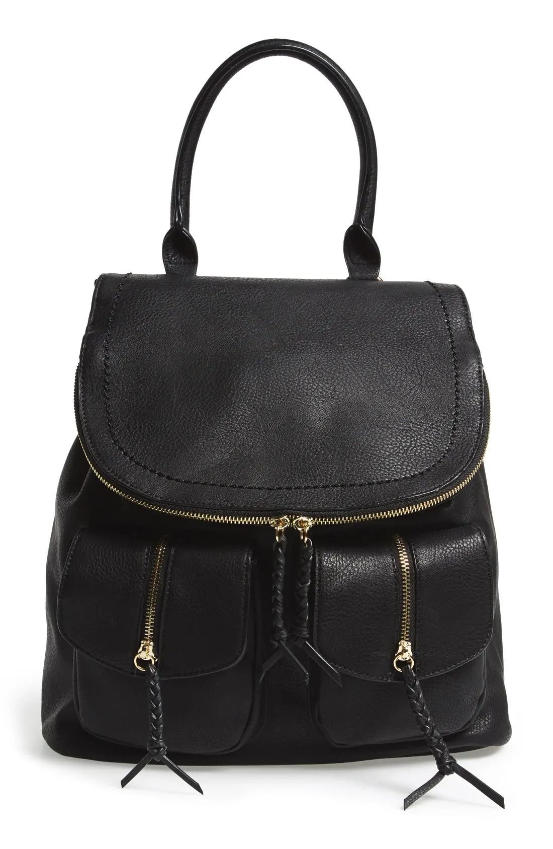 Sole Society Emery Faux Leather Backpack - Black | Nordstrom