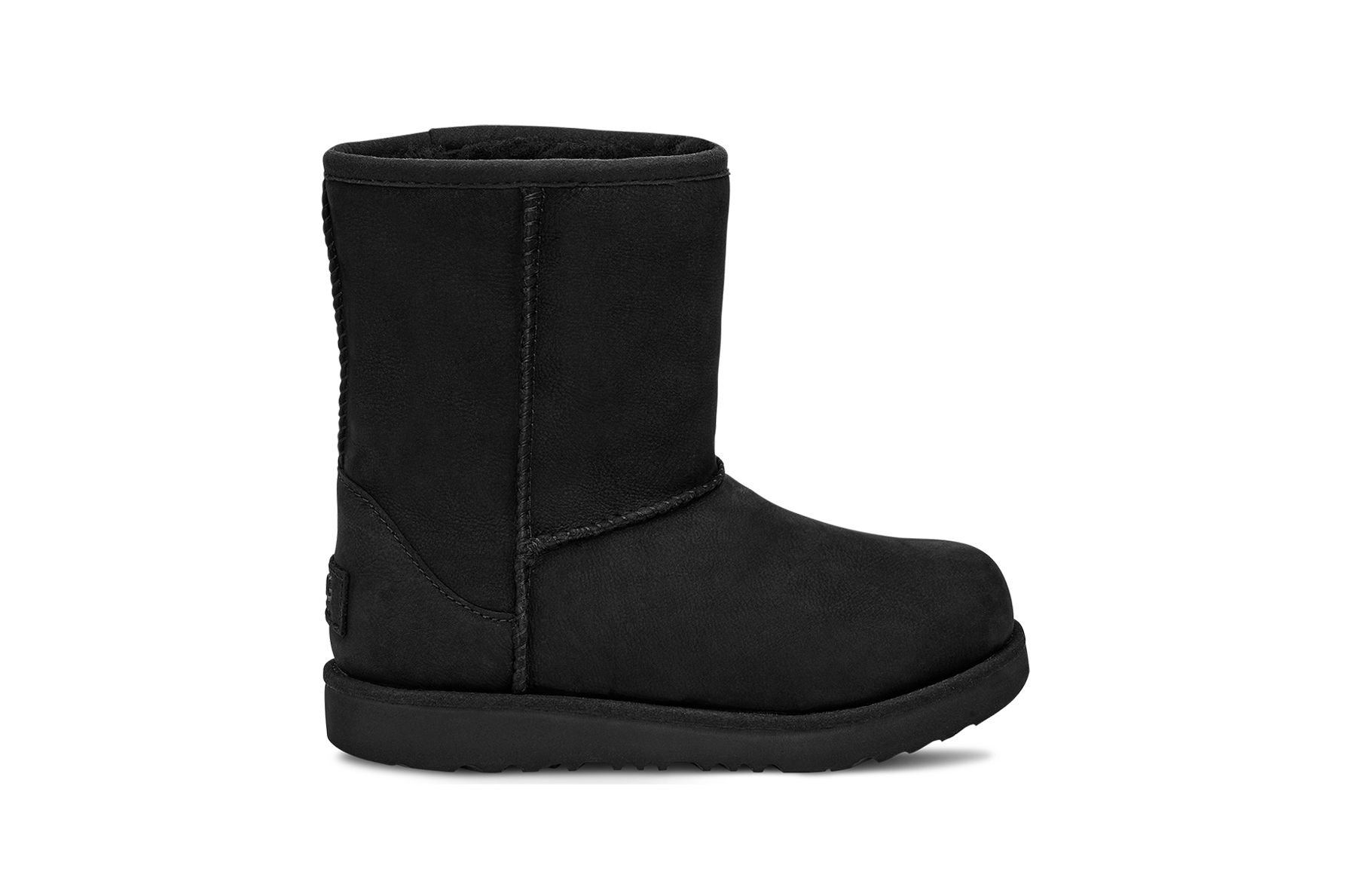 UGG Kids' Classic II Weather Short Leather Classic Boots in Black, Size 13 | UGG (US)
